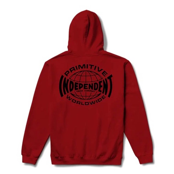 Primitive Skate X Independent Skateboard Truck Embroidered Hoodie Sweatshirt - Picture 1 of 2